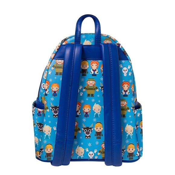 NWT LOUNGEFLY DISNEY Frozen Chibi Cartoon Character Print Mini Backpack - Picture 5 of 12